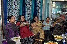 Guests enjoying delicious lunch at Home Chef Daisy Ahmed's residence Guests enjoying delicious lunch at Home Chef Daisy Ahmed's residence